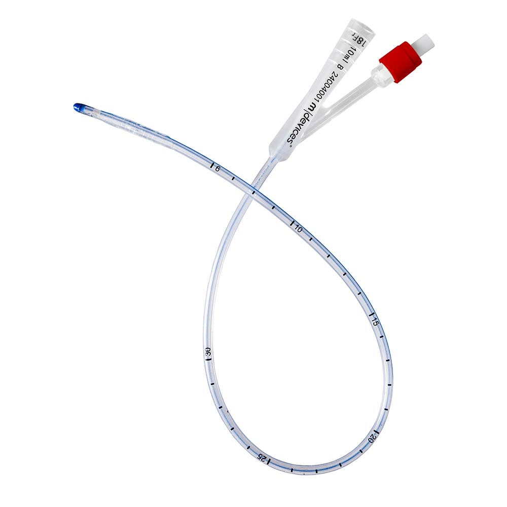 2-Way Foley Catheter, 45cm, Standard Tip - 18Fr (Red)