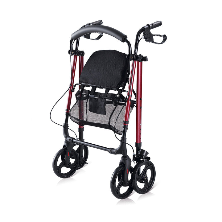 Lightweight Classic Rollator Walker - Red
