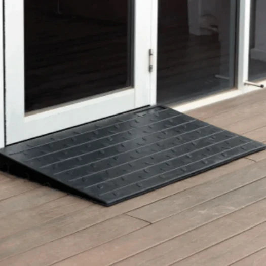 Barrier Group Black Rubber Threshold Pedestrian Ramp