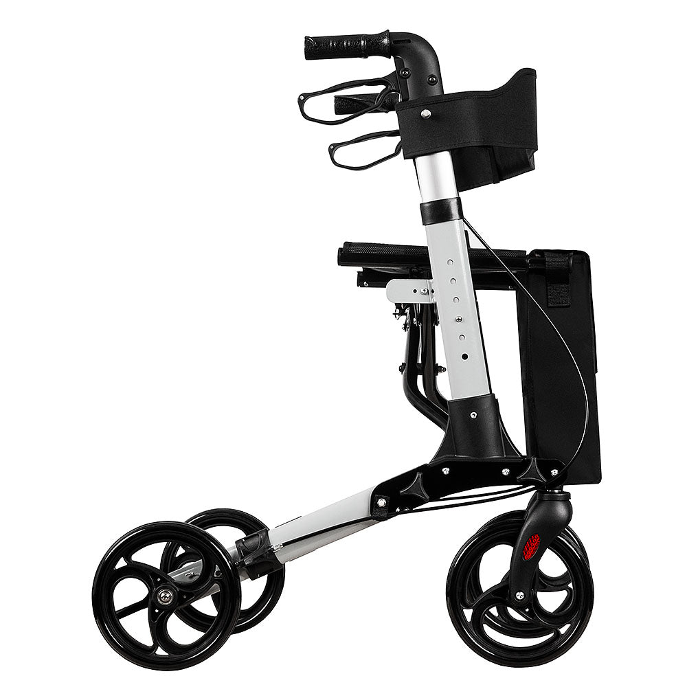 Euro Walker - 4 Wheeled Rollator Walker - Grey