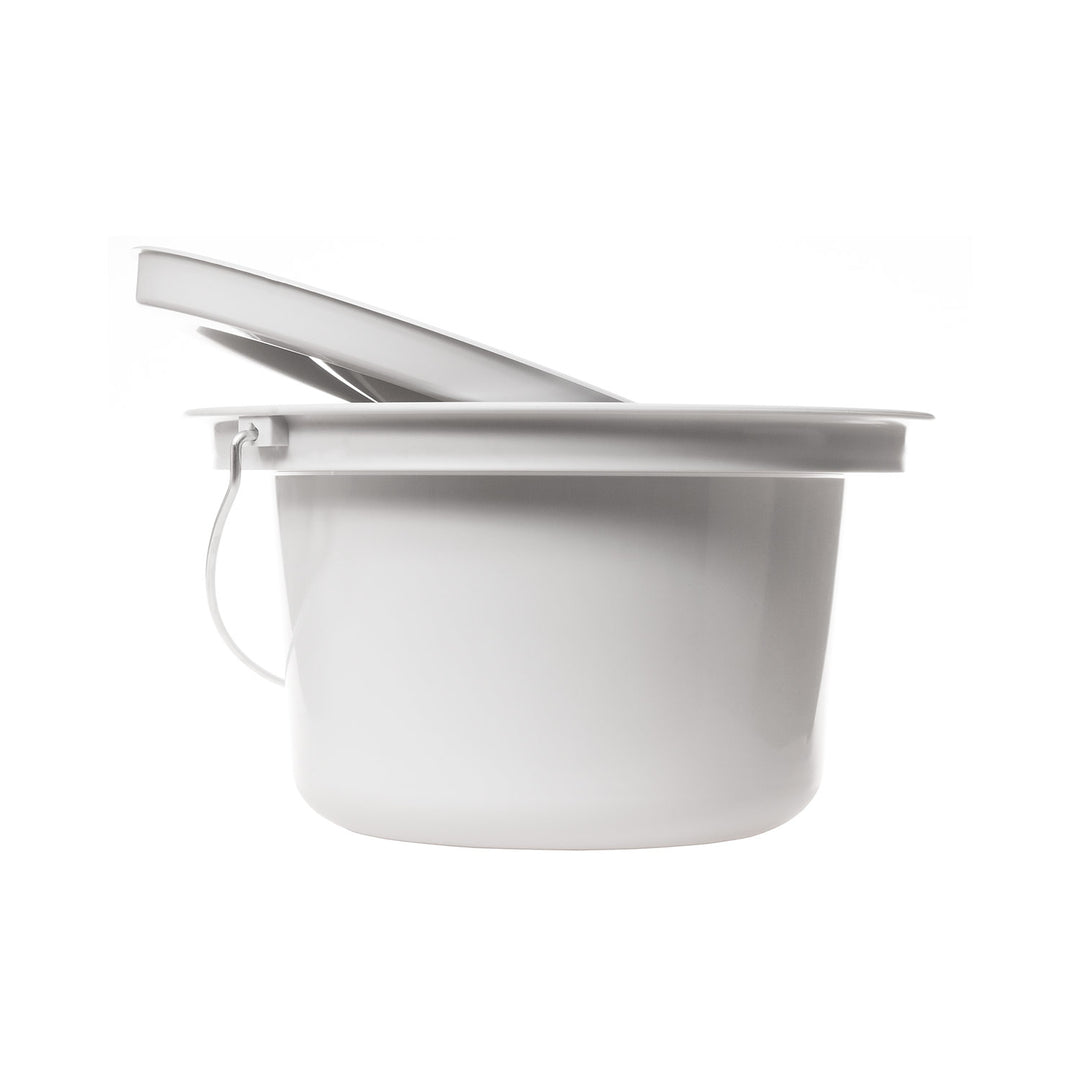 Rebotec Bucket - Shower Commode Chair Pail, Grey
